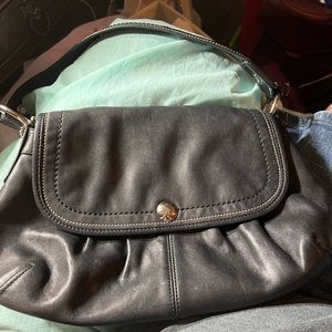 Black Coach Soho Pleated Leather Bag